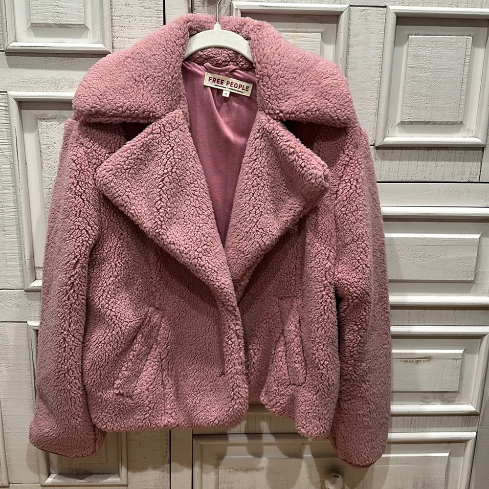 FREE PEOPLE Pink Joplin Cozy Jacket